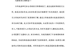 汽车维修实训成果与经验总结