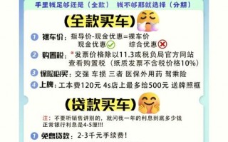 全款还是分期？揭秘汽车购车方式热门选择背后的经济智慧