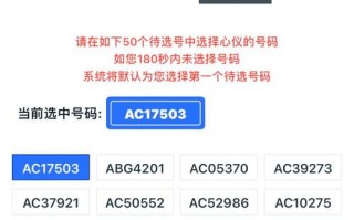 低那！吴忠选车号怎样能选到好号“面采易”