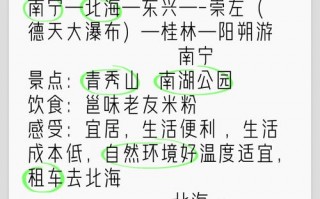 南宁到阳朔汽车行程时间一览