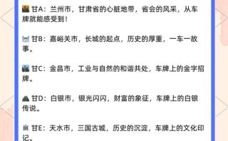 不响！甘肃车牌靓号大全及价格表“多看全”